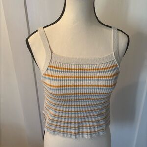BDG Striped Ribbed Knit Tank Top